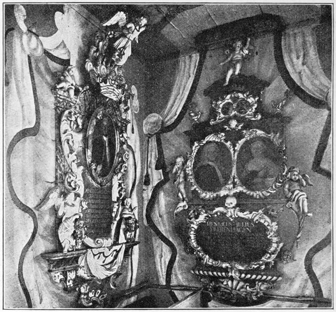 Abbildung 157. Freyenhagensche Grabmäler in der Kirche von Eschershausen.